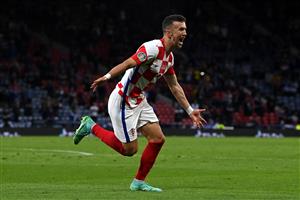 GLASGOW, SCOTLAND - JUNE 22: Ivan Perisic of Croatia celebrates after scoring their side's third goal during the UEFA Euro 2020 Championship Group D match between Croatia and Scotland at Hampden Park on June 22, 2021 in Glasgow, Scotland. (Getty Images)
