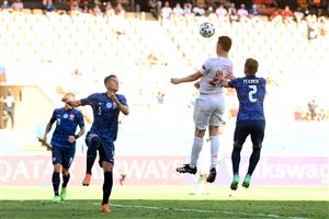 SEVILLE, SPAIN - JUNE 23: Aymeric Laporte of Spain scores their side's second goal during the UEFA Euro 2020 Championship Group E match between Slovakia and Spain at Estadio La Cartuja on June 23, 2021 in Seville, Spain. (Getty Images)