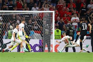 Germany's midfielder Leon Goretzka scores his team's second goal during the UEFA EURO 2020 Group F football match between Germany and Hungary at the Allianz Arena in Munich on June 23, 2021. (Getty Images)