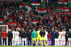 Hungary's players react after the UEFA EURO 2020 Group F football match between Germany and Hungary at the Allianz Arena in Munich on June 23, 2021. (Getty Images)