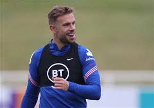 BURTON UPON TRENT, ENGLAND - JUNE 24: Jordan Henderson of England during an England training session at St George's Park on June 24, 2021 in Burton upon Trent, England. (Getty Images)