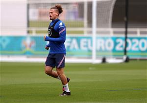 BURTON UPON TRENT, ENGLAND - JUNE 24: Kalvin Phillips of England during an England training session at St George's Park on June 24, 2021 in Burton upon Trent, England. (Getty Images)