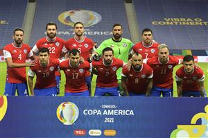 BRASILIA, BRAZIL - JUNE 24: Players of Chile pose for the team photo prior to a Group A match between Chile and Paraguay as part of Copa America Brazil 2021 at Mane Garrincha Stadium on June 24, 2021 in Brasilia, Brazil. (Getty Images)
