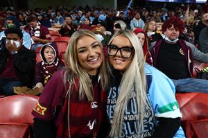 BRISBANE, AUSTRALIA - JUNE 27: Fans look on ahead of game two of the 2021 State of Origin series between the Queensland Maroons and the New South Wales Blues at Suncorp Stadium on June 27, 2021 in Brisbane, Australia. (Photo by Chris Hyde/Getty Images)