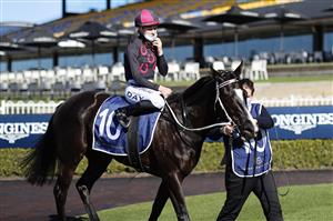 SYDNEY, AUSTRALIA - JUNE 26: Louise Day on Patino Ruby returns to scale after winning race 1 the Peter Kafataris Handicap during Sydney Racing at Rosehill Gardens on June 26, 2021 in Sydney, Australia.