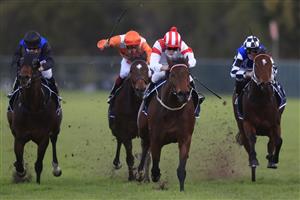 SYDNEY, AUSTRALIA - JUNE 26: Brock Ryan on Madam Legend wins race 9 the Warren Woodcock Handicap during Sydney Racing at Rosehill Gardens on June 26, 2021 in Sydney, Australia. (Photo by Mark Evans/Getty Images)