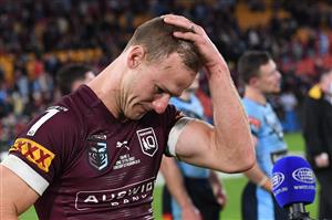 BRISBANE, AUSTRALIA - JUNE 27: Daly Cherry-Evans of the Maroons reacts after losing game two of the 2021 State of Origin series between the Queensland Maroons and the New South Wales Blues at Suncorp Stadium on June 27, 2021 in Brisbane, Australia. (Photo by Bradley Kanaris/Getty Images)