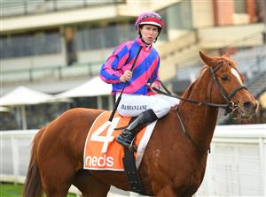MELBOURNE, AUSTRALIA - JUNE 26: Damian Lane riding Absolute Flirt winning race 6, the Neds Bet Back Handicap, during Melbourne Racing at Caulfield Racecourse on June 26, 2021 in Melbourne, Australia. (Photo by Vince Caligiuri/Getty Images)