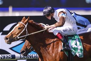 SYDNEY, AUSTRALIA - JUNE 26: Regan Bayliss on Zoo Station wins race 2 the TAB Highway Class 2 Handicap during Sydney Racing at Rosehill Gardens on June 26, 2021 in Sydney, Australia. (Photo by Mark Evans/Getty Images)