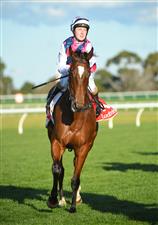 MELBOURNE, AUSTRALIA - JUNE 30: Alana Kelly riding Lady D'oro after winning Race 7, the Ladbrokes Same Race Multi Handicap, during Melbourne Racing at Sandown Lakeside on June 30, 2021 in Melbourne, Australia. (Photo by Vince Caligiuri/Getty Images)