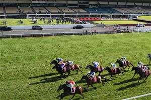 MELBOURNE, AUSTRALIA - JUNE 30: Craig Newitt riding Just As Soon winning Race 3, the Ladbroke It Handicap, during Melbourne Racing at Sandown Lakeside on June 30, 2021 in Melbourne, Australia. (Photo by Vince Caligiuri/Getty Images)