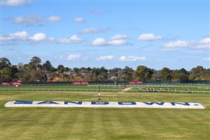 MELBOURNE, AUSTRALIA - JUNE 30: General view of Race 3, the Ladbroke It Handicap, during Melbourne Racing at Sandown Lakeside on June 30, 2021 in Melbourne, Australia. (Photo by Vince Caligiuri/Getty Images)