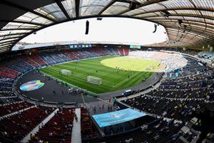 GLASGOW, SCOTLAND - JUNE 29: A general view inside the stadium prior to the UEFA Euro 2020 Championship Round of 16 match between Sweden and Ukraine at Hampden Park on June 29, 2021 in Glasgow, Scotland. (Getty Images)