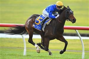 MELBOURNE, AUSTRALIA - JUNE 30: Jamie Kah riding Crestani winning race 1, Clanbrooke Racing Handicap during Melbourne Racing at Sandown Lakeside on June 30, 2021 in Melbourne, Australia. (Photo by Vince Caligiuri/Getty Images)