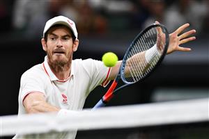 LONDON, ENGLAND - JUNE 30: Andy Murray of Great Britain plays a backhand in his Men's Singles Second Round match against Oscar Otte of Germany during Day Three of The Championships - Wimbledon 2021 at All England Lawn Tennis and Croquet Club on June 30, 2021 in London, England. (Getty Images)