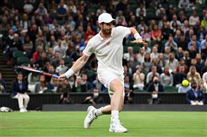 LONDON, ENGLAND - JUNE 30: Andy Murray of Great Britain plays a forehand in his Men's Singles Second Round match against Oscar Otte of Germany during Day Three of The Championships - Wimbledon 2021 at All England Lawn Tennis and Croquet Club on June 30, 2021 in London, England. (Getty Images)