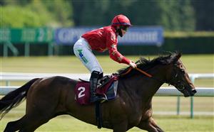 NEWTON-LE-WILLOWS, ENGLAND - JULY 01: Mr Mccann and Jane Elliott coming home to win the British EBF Novice Stakes at Haydock Park Racecourse on July 1, 2021 in Newton-le-Willows, England. (Photo by Martin Rickett - Pool/Getty Images)