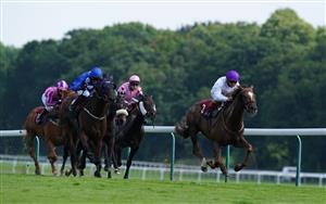 NEWTON-LE-WILLOWS, ENGLAND - JULY 01: Stone Soldier ridden by Andrea Atzeni (R) coming home to win the Follow RacingTV On Twitter Handicap at Haydock Park Racecourse at Haydock Park Racecourse on July 1, 2021 in Newton-le-Willows, England. (Photo by Martin Rickett - Pool/Getty Images)