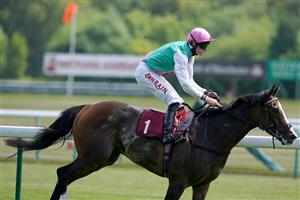 NEWTON-LE-WILLOWS, ENGLAND - JULY 01: ide Shot and Robert Havlin winning the Watch On Racing TV Handicap at Haydock Park Racecourse on July 1, 2021 in Newton-le-Willows, England. (Photo by Martin Rickett - Pool/Getty Images)