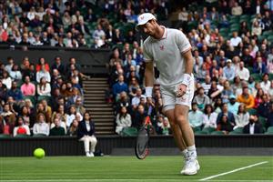 Britain's Andy Murray loses a point against Germany's Oscar Otte during their men's singles second round match on the third day of the 2021 Wimbledon Championships at The All England Tennis Club in Wimbledon, southwest London, on June 30, 2021. (Getty Images)