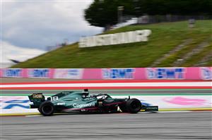 Aston Martin's Canadian driver Lance Stroll drives during the first practice session at the Red Bull Ring race track in Spielberg, Austria, on July 2, 2021, ahead of the Formula One Austrian Grand Prix. (Getty Images)