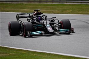 Mercedes' British driver Lewis Hamilton drives during the first practice session at the Red Bull Ring race track in Spielberg, Austria, on July 2, 2021, ahead of the Formula One Austrian Grand Prix. (Getty Images)