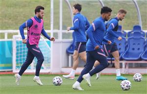 BURTON UPON TRENT, ENGLAND - JULY 02: Ben Chilwell of England trains during the England Training Session at St George's Park on July 02, 2021 in Burton upon Trent, England. (Getty Images)