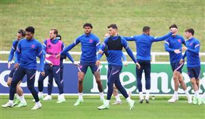 BURTON UPON TRENT, ENGLAND - JULY 02: Ben White of England trains during the England Training Session at St George's Park on July 02, 2021 in Burton upon Trent, England. (Getty Images)