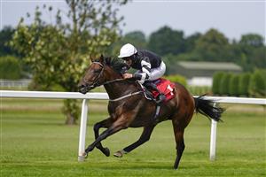 ESHER, ENGLAND - JULY 02: PJ McDonald riding Feraby win The Coral Dragon Stakes at Sandown Racecourse on July 02, 2021 in Esher, England. Due to the Coronavirus pandemic, only owners along with a limited number of the paying public will be allowed to attend the meeting. (Photo by Alan Crowhurst/Getty Images)