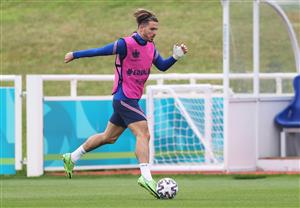BURTON UPON TRENT, ENGLAND - JULY 02: Jack Grealish of England trains during the England Training Session at St George's Park on July 02, 2021 in Burton upon Trent, England. (Getty Images)