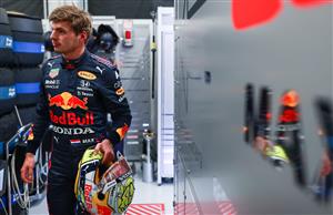 SPIELBERG, AUSTRIA - JULY 02: Max Verstappen of Netherlands and Red Bull Racing looks on in the garage during practice ahead of the F1 Grand Prix of Austria at Red Bull Ring on July 02, 2021 in Spielberg, Austria. (Getty Images)