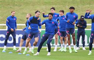 BURTON UPON TRENT, ENGLAND - JULY 02: Reece James of England trains during the England Training Session at St George's Park on July 02, 2021 in Burton upon Trent, England. (Getty Images)
