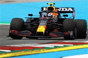 SPIELBERG, AUSTRIA - JULY 02: Sergio Perez of Mexico driving the (11) Red Bull Racing RB16B Honda during practice ahead of the F1 Grand Prix of Austria at Red Bull Ring on July 02, 2021 in Spielberg, Austria. (Getty Images)
