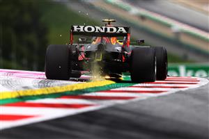 SPIELBERG, AUSTRIA - JULY 02: Sergio Perez of Mexico driving the (11) Red Bull Racing RB16B Honda during practice ahead of the F1 Grand Prix of Austria at Red Bull Ring on July 02, 2021 in Spielberg, Austria. (Getty Images)