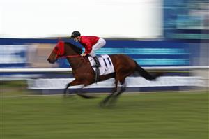 SYDNEY, AUSTRALIA - JULY 03: Eventual winner, Jason Collett on Taksu heads out for race 8 the ACY Securities Handicap during Sydney Racing at Rosehill Gardens on July 03, 2021 in Sydney, Australia. (Photo by Mark Evans/Getty Images)