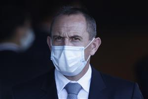 SYDNEY, AUSTRALIA - JULY 03: Trainer Chris Waller looks on after winning race 6 the Lynette Lamphee Memorial Handicap with Oscar Zulu during Sydney Racing at Rosehill Gardens on July 03, 2021 in Sydney, Australia. (Photo by Mark Evans/Getty Images)