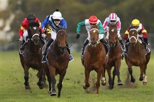SYDNEY, AUSTRALIA - JULY 03: Josh Parr on Steely wins race 9 the Elite Sand & Soil Handicap during Sydney Racing at Rosehill Gardens on July 03, 2021 in Sydney, Australia. (Photo by Mark Evans/Getty Images)