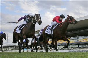 SYDNEY, AUSTRALIA - JULY 03: Jason Collett on Taksu wins race 8 the ACY Securities Handicap during Sydney Racing at Rosehill Gardens on July 03, 2021 in Sydney, Australia. (Photo by Mark Evans/Getty Images)