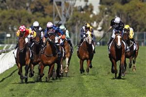 SYDNEY, AUSTRALIA - JULY 03: Josh Parr on Spencer (L) wins race 3 the Agency Real Estate Handicap during Sydney Racing at Rosehill Gardens on July 03, 2021 in Sydney, Australia. (Photo by Mark Evans/Getty Images)