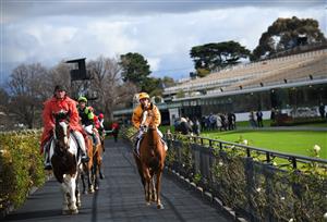 MELBOURNE, AUSTRALIA - JULY 03: Ben Melham riding Royalzel after winning Race 4, the Kennedy Taj Rossi Series Final, during Melbourne Racing at Flemington Racecourse on July 03, 2021 in Melbourne, Australia. (Photo by Vince Caligiuri/Getty Images)
