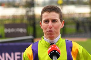 MELBOURNE, AUSTRALIA - JULY 03: Damian Lane after riding Jagar to win Race 1, the Sofitel Next Generation Sprinters Final, during Melbourne Racing at Flemington Racecourse on July 03, 2021 in Melbourne, Australia. (Photo by Vince Caligiuri/Getty Images)