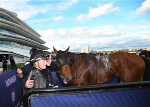 MELBOURNE, AUSTRALIA - JULY 03: Jamie Kah riding Token Spirit after winning Race 7, the G.h. Mumm Mahogany Challenge Final, during Melbourne Racing at Flemington Racecourse on July 03, 2021 in Melbourne, Australia. (Photo by Vince Caligiuri/Getty Images)