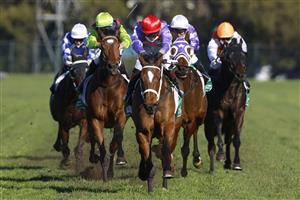 SYDNEY, AUSTRALIA - JULY 03: Kerrin McEvoy on Oscar Zulu wins race 6 the Lynette Lamphee Memorial Handicap during Sydney Racing at Rosehill Gardens on July 03, 2021 in Sydney, Australia. (Photo by Mark Evans/Getty Images)