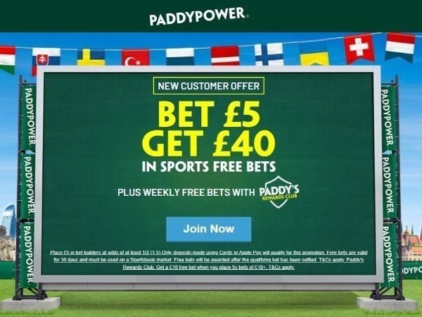 paddy power bet 5 get 40 paddy power bet 5 get 40
