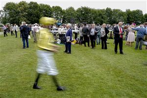 NEWMARKET, ENGLAND - JULY 10: James Doyle makes his way to the parade ring at Newmarket Racecourse on July 10, 2021 in Newmarket, England. Due to the Coronavirus pandemic, only owners along with a limited number of the paying public will be allowed to attend the meeting. (Photo by Alan Crowhurst/Getty Images)