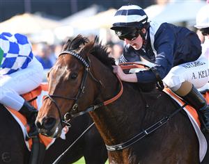 MELBOURNE, AUSTRALIA - JULY 10: Alana Kelly riding Falls winning race 5, the Mrc Membership Renewal Handicap, during Melbourne Racing at Caulfield Racecourse on July 10, 2021 in Melbourne, Australia. (Photo by Vince Caligiuri/Getty Images)