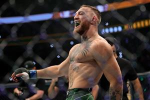 LAS VEGAS, NEVADA - JULY 10: Conor McGregor of Ireland walks in the octagon before his lightweight bought against Dustin Poirier during UFC 264: Poirier v McGregor 3 at T-Mobile Arena on July 10, 2021 in Las Vegas, Nevada. (Getty Images)