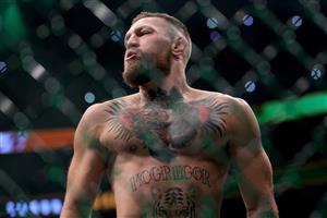 LAS VEGAS, NEVADA - JULY 10: Conor McGregor of Ireland walks in the octagon before his lightweight bought against Dustin Poirier during UFC 264: Poirier v McGregor 3 at T-Mobile Arena on July 10, 2021 in Las Vegas, Nevada. (Getty Images)