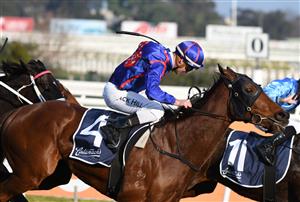 MELBOURNE, AUSTRALIA - JULY 10: Jack Hill riding Scottish Dancer winning Race 7, Catanach's Jewellers Handicap during Melbourne Racing at Caulfield Racecourse on July 10, 2021 in Melbourne, Australia. (Getty)