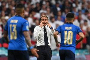 LONDON, ENGLAND - JULY 11: Roberto Mancini, Head Coach of Italy reacts during the UEFA Euro 2020 Championship Final between Italy and England at Wembley Stadium on July 11, 2021 in London, England. (Getty Images)